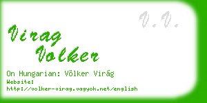 virag volker business card